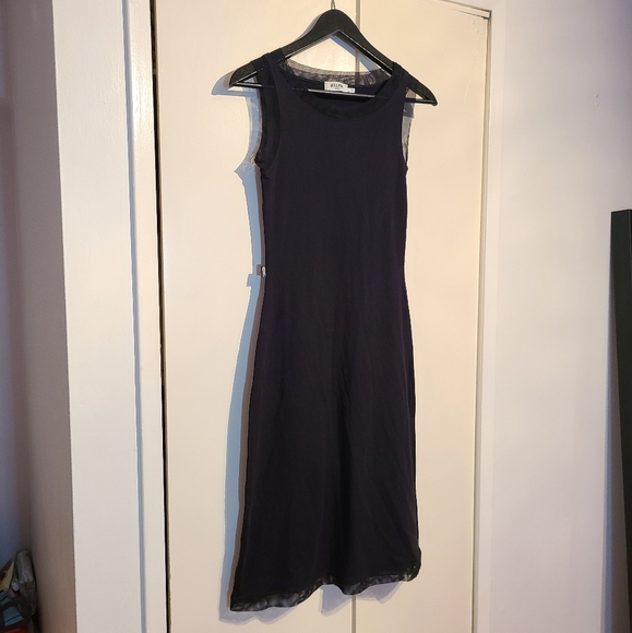 Rare Y2K Moschino Jeans mesh trimmed casual dress - Picture 2 of 5